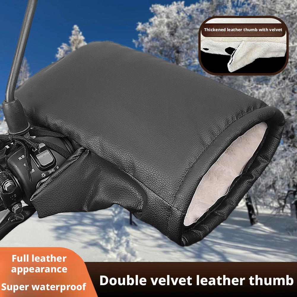 Gardening Glove Waterproof - 1 ペアオートバイハンドルバーマフ冬サイクリンググローブ防水ハンドルバーミットスノーモービル電動自転車バイクサーマルグローブ