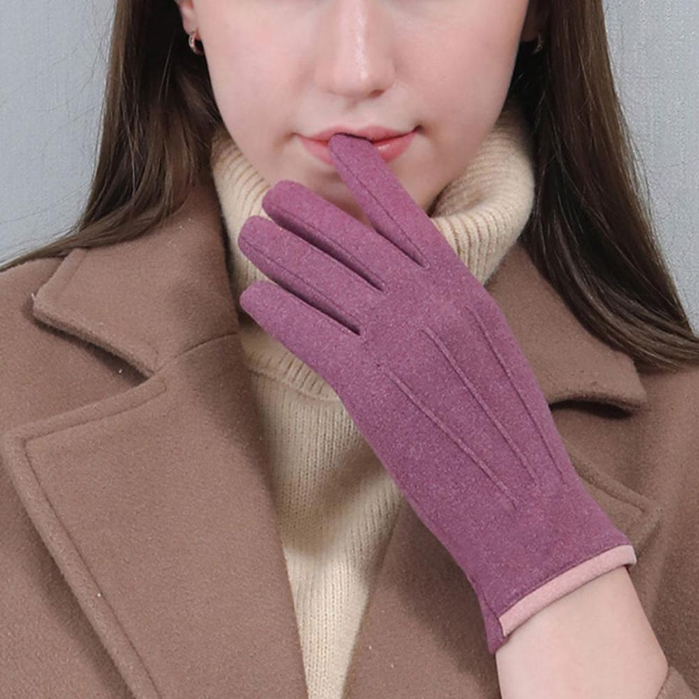 Touchscreen Glove Capacitive - 静電容量式タッチスクリーン対応手袋、女性用、冬用、保温性、フリース裏地、屋外での使用に最適な防風手袋。