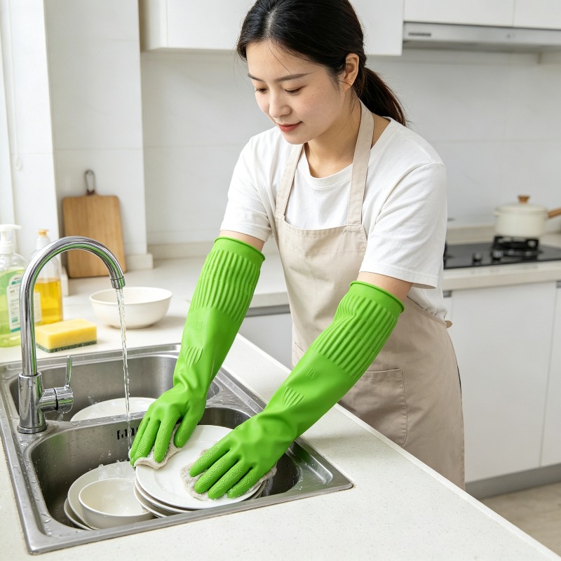 1組の、食器洗い用シリコン手袋。ゴム製で、家庭用キッチンの清 - Dish Glove Rubber のレビューと価格
