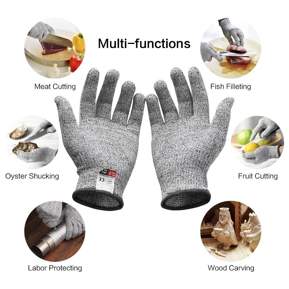 HPPEレベル5耐切創手袋 キッチン・ガーデニング用耐切創ニ - Cut Resistant Glove のレビューと価格
