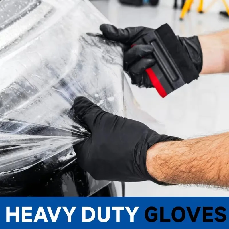 100個入り、黒色の使い捨てニトリル手袋。ラテックス不使用、 - Latex Disposable Glove のレビューと価格