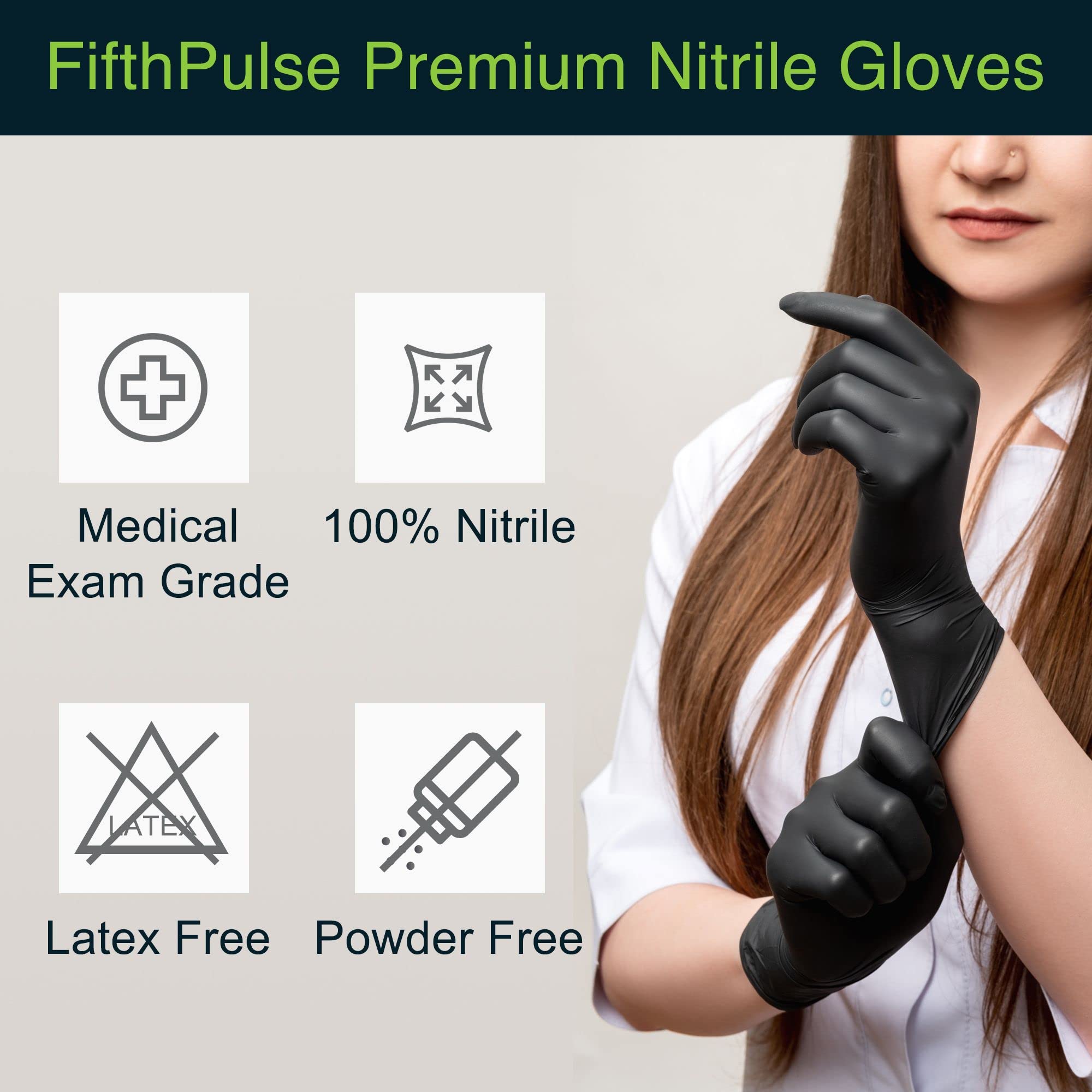 100-800枚入り ブラックニトリル使い捨て手袋 卸売 各 - Exam Glove Nitrile のレビューと価格